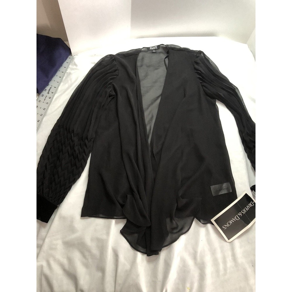 A) SLNY BLACK CARDIGAN DRAPERS & DAMONS SIZE S